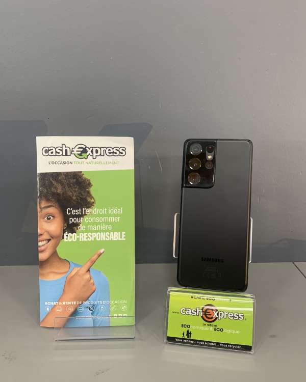 Smartphone Galaxy S21 Ultra 5G 128GO avec petite griffe écran garanti minimum 1 an