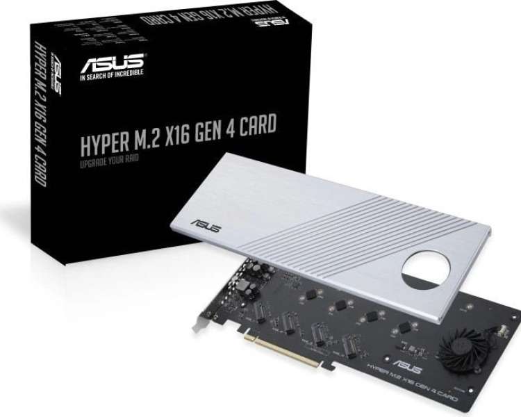 Informatique: ASUS Hyper M.2 x16 Gen 4 Carte et Adaptateur d'interfaces Interne