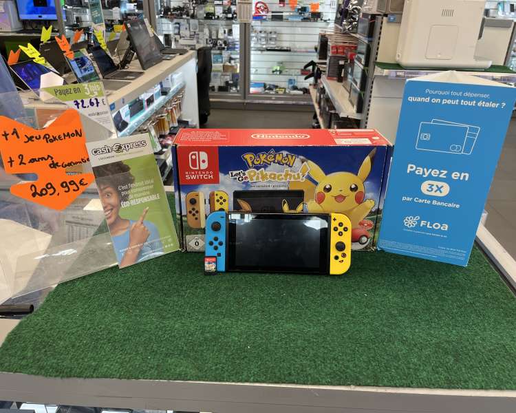 Back to school Nintendo switch v2 (en boite) + Pokémon let’s go evoli +2 ans de garantie