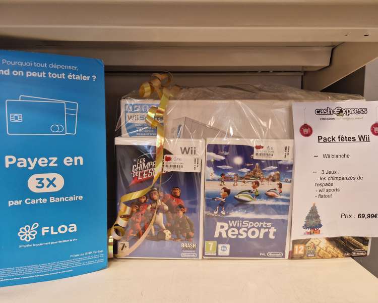 Pack fêtes WII | Wii blanche | 3 jeux