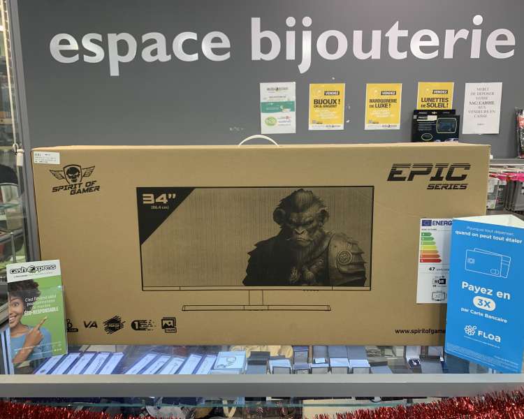 Écran Epic 34"/VA/ 165hz Spirit Of Gamer  SOG-E34V165